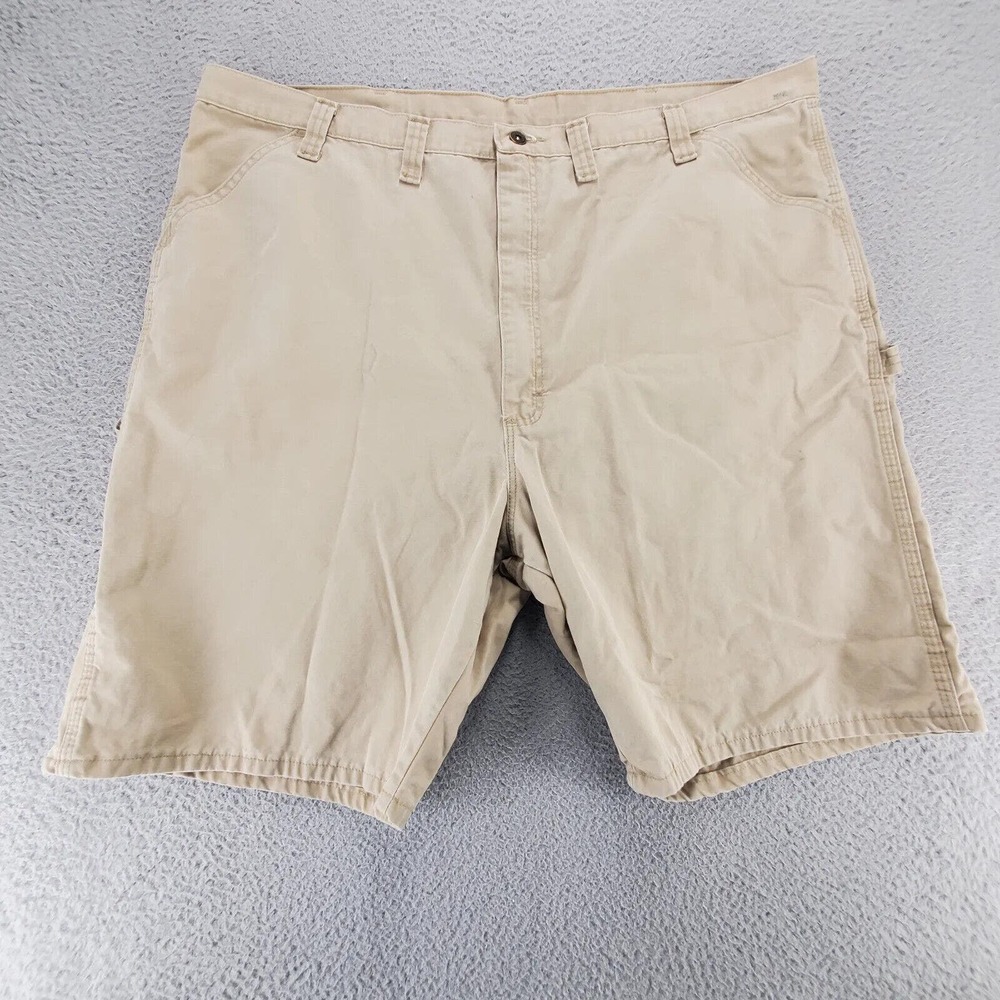 Wrangler Shorts Mens 46 Tan Utility Outdoors Workwear Casual Pockets High Rise